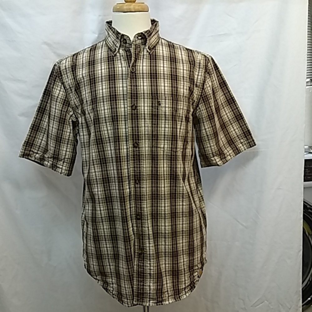 Mens Carhartt Button Down Cotton Plaid Shirt
